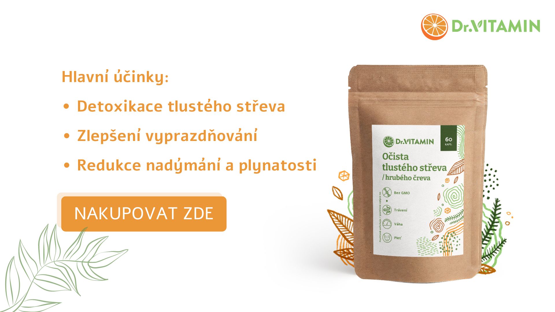 CZ - očista hrubého čreva - nadúvanie a plynatosť